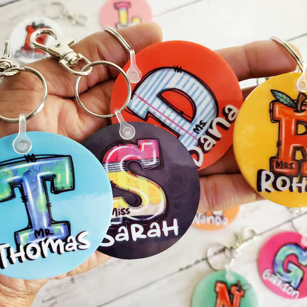 Personalized Teacher Keychain Appreciation Gift Back to School Gift