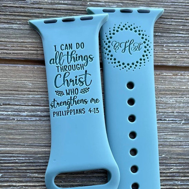 Scripture iWatch Band, inspirational Apple Watch Band for Apple, Samsung