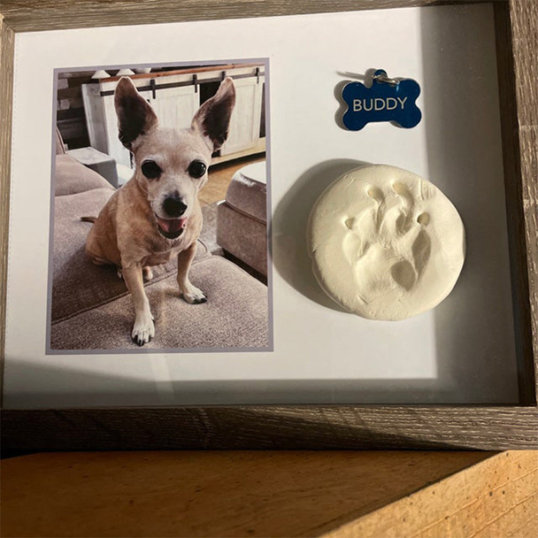 Pet Memorial Paw Print Holder Shadow Box