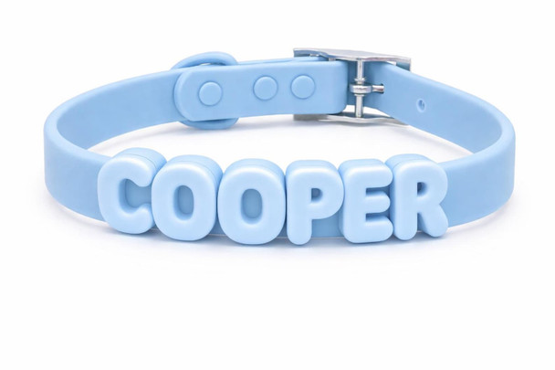 Customizable Silicone Dog Collar with Name | Pastel Puppy Pet Collar
