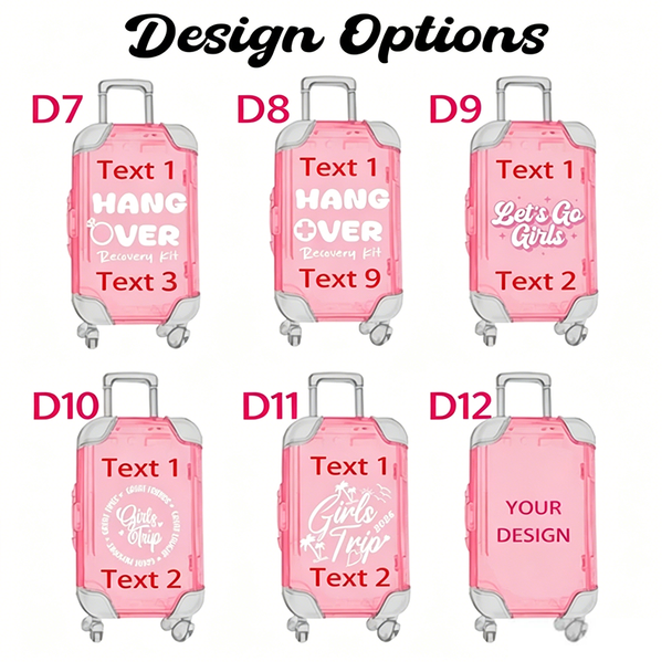 Personalized mini suitcase - Bachelorette Hangover Organizer