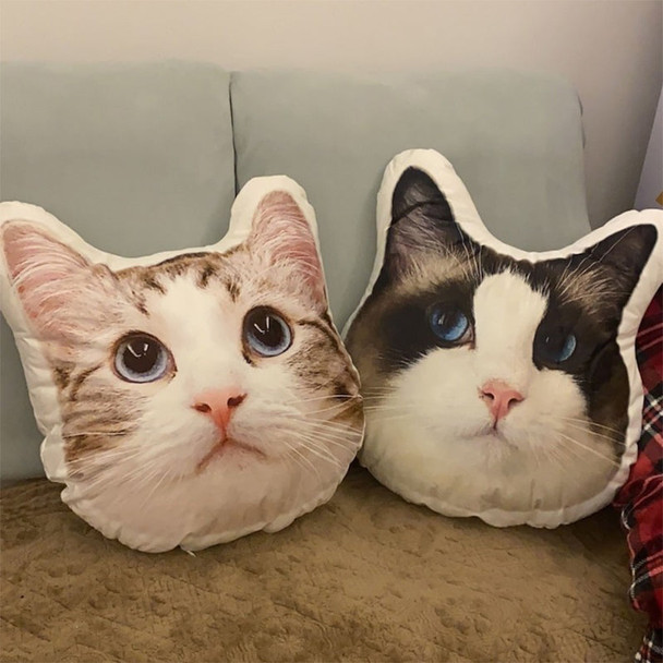 Custom picture pillow,face pillow Custom Pet 3D Pillow, Pet Shaped Pillow Large, Double-sided Print