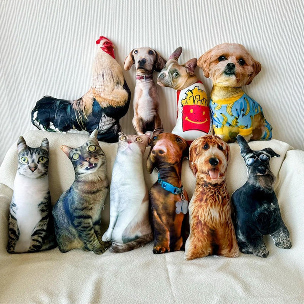 Custom picture pillow,face pillow Custom Pet 3D Pillow, Pet Shaped Pillow Large, Double-sided Print