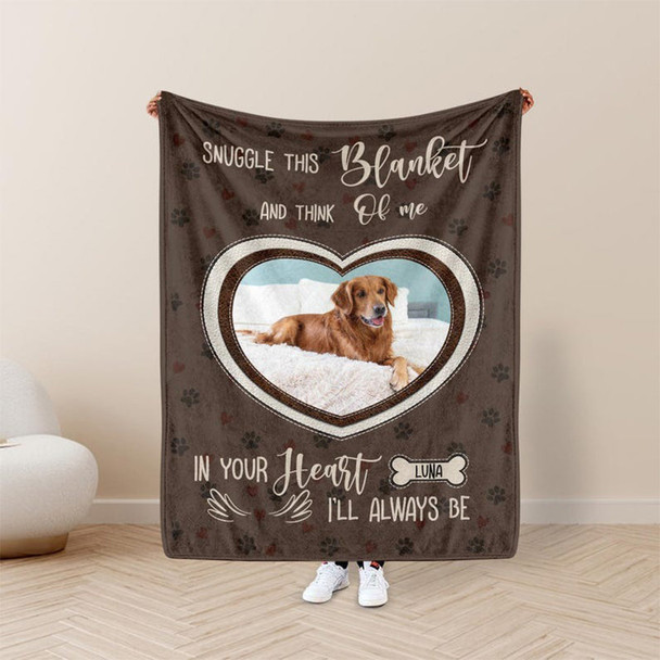 Personalized Dog Photo Blanket, Pet Blanket with Pictures, Pet Memorial Gifts