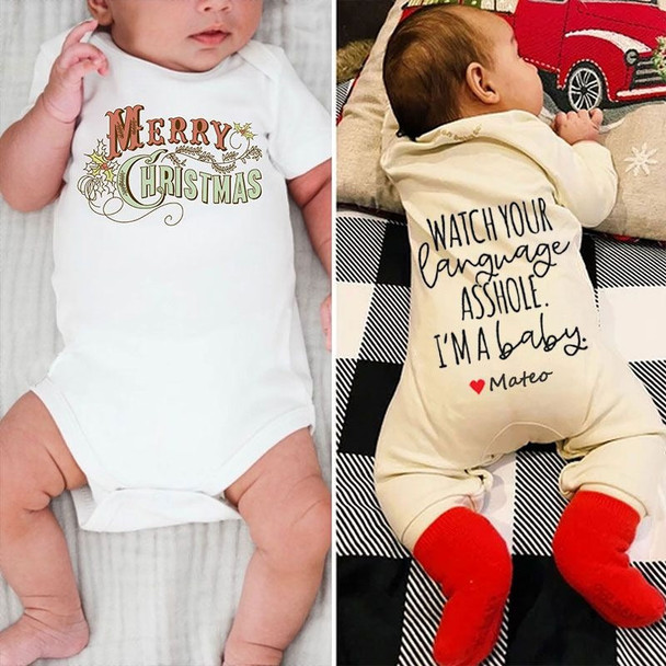 Merry Christmas Unisex Baby Outfit, Ugly Christmas Baby Outfit