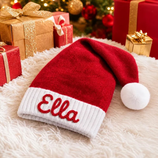 Personalised Christmas Santa Hat . Baby Toddler & Aldult Santa Hat