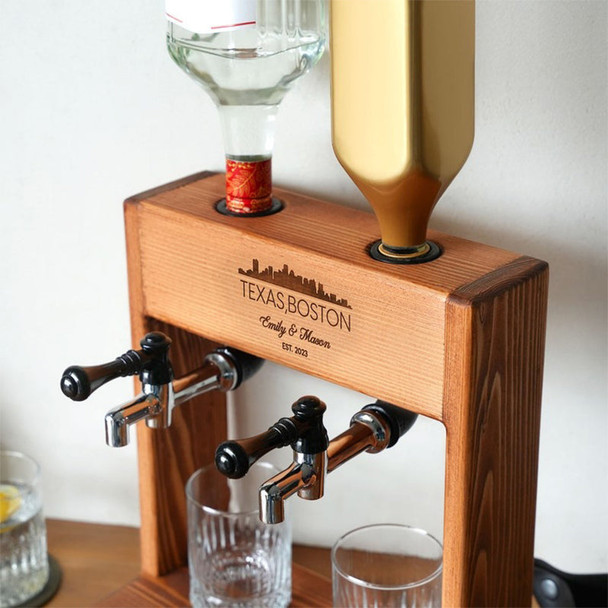 Personalized Wooden Whiskey Decanter, Liquor Dispenser,Whiskey dispenser