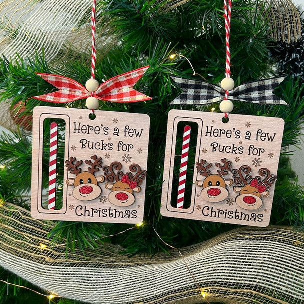 Cute Money Holder Christmas Ornament Gifts, Herea??s A Few Bucks for Christmas