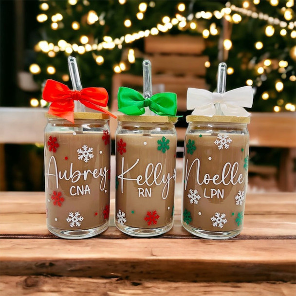 Personalized Christmas Glasses, Personalized Christmas Tumbler