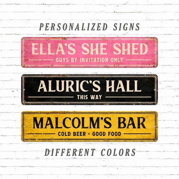 Personalized Metal Sign, Custom Text Sign