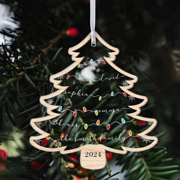 Personalized Family Tree Ornament, Family Christmas Ornaments