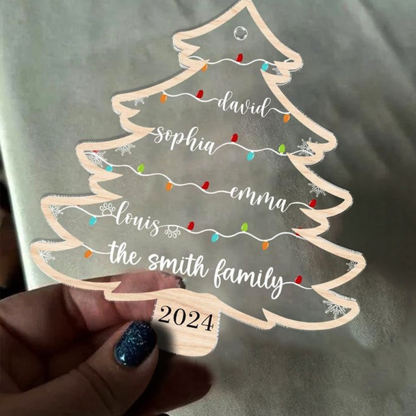 Personalized Family Tree Ornament, Family Christmas Ornaments