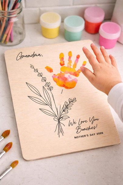 Personalized Fathers Day handprint Art Project Best Dad Best Grandpa with Paint