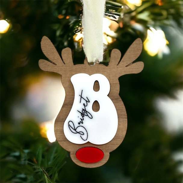 Boho Retro Reindeer Christmas Ornament Stocking Hanger