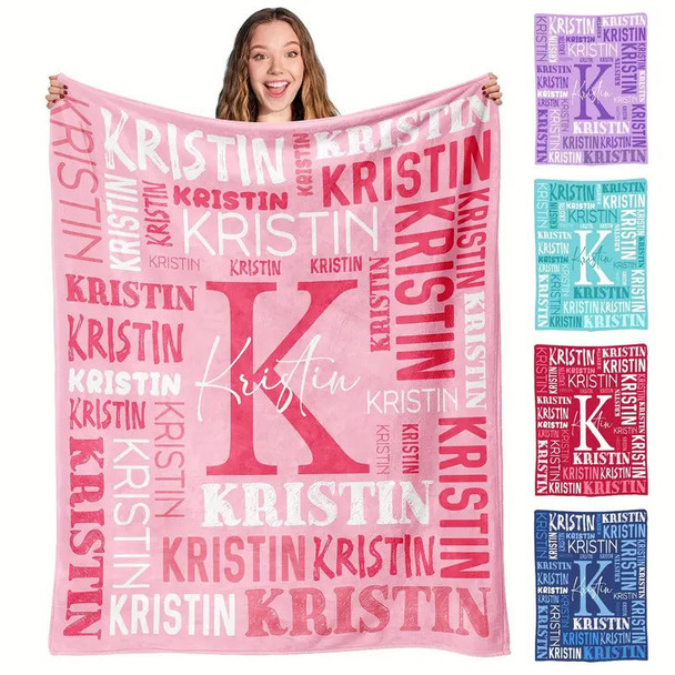 Custom Name Soft Fleece Throw Blanket
