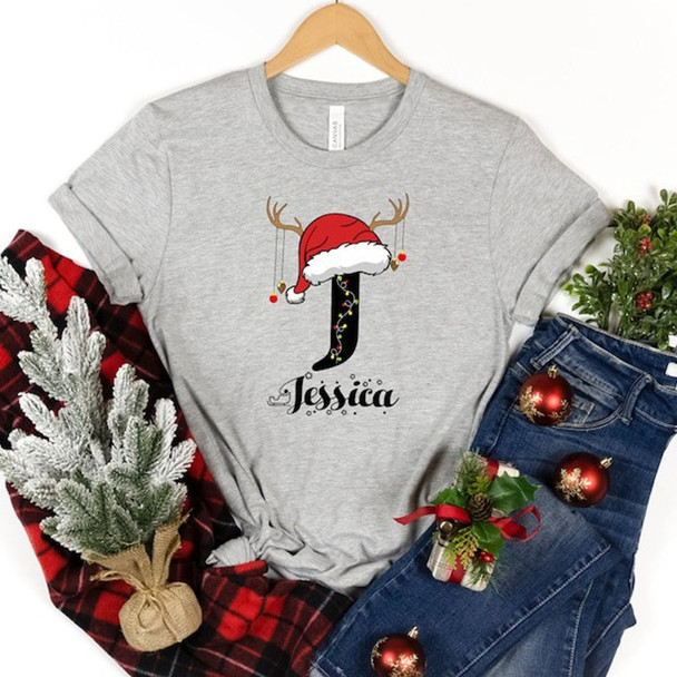 Family Christmas Name Shirt, Monogrammed Family Christmas Shirt