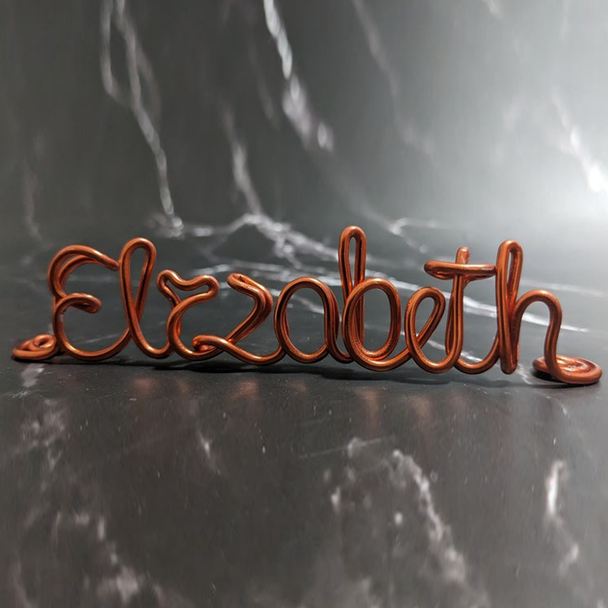 Name Plate, Wire Name Tag, Standing Desk Name