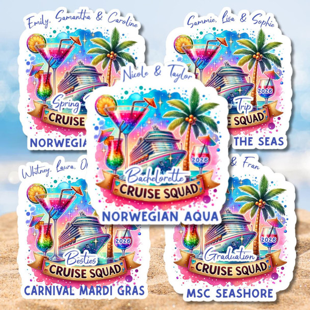 Personalized Cruise Squad Magnet 2026 Custom Cruise Door Keepsake Group Travel Souvenir Gift
