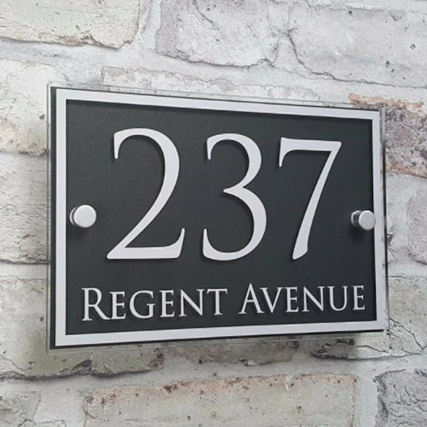Custom Address Plaque - Modern House Number Sign