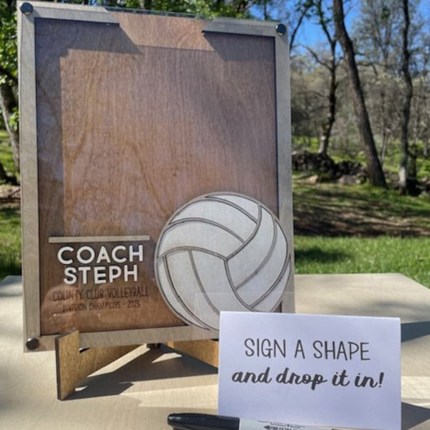 Custom Softball  Baseball  Volleyball Basketball  Soccer Coach Gift Drop Box Plaque