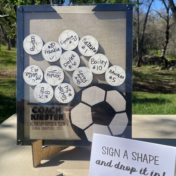 Custom Softball  Baseball  Volleyball Basketball  Soccer Coach Gift Drop Box Plaque