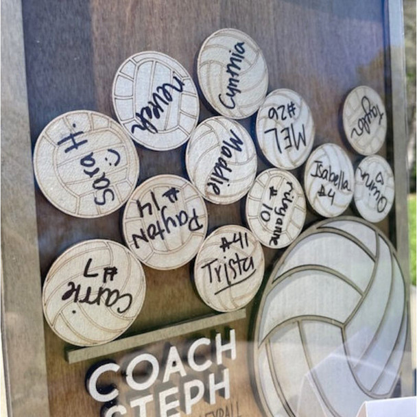 Custom Softball  Baseball  Volleyball Basketball  Soccer Coach Gift Drop Box Plaque