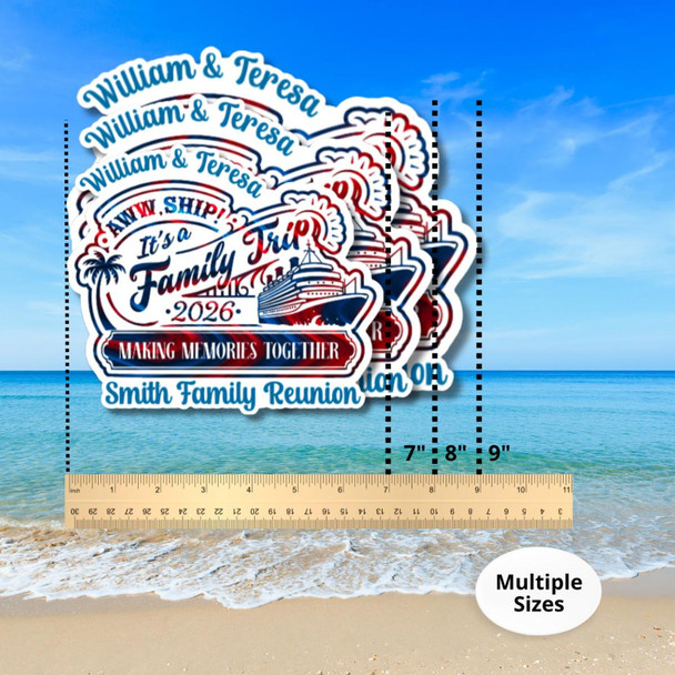Family Trip Magnet Personalized Cruise Ship Magnet