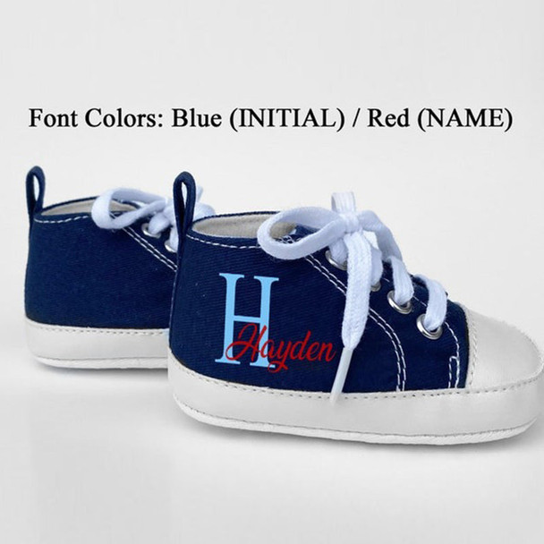 Custom Baby Shoes Personalized Baby High Top Monogram Infant Sneakers