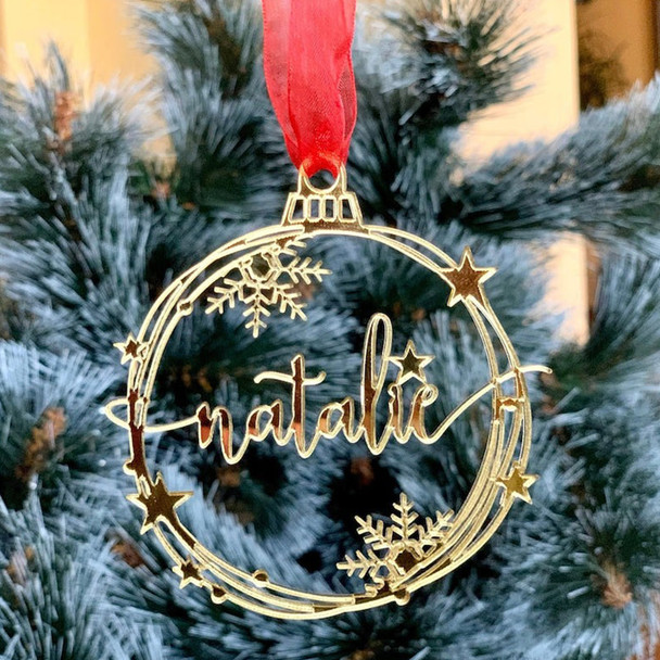 Personalized Christmas Tree Decorations, Name Tags