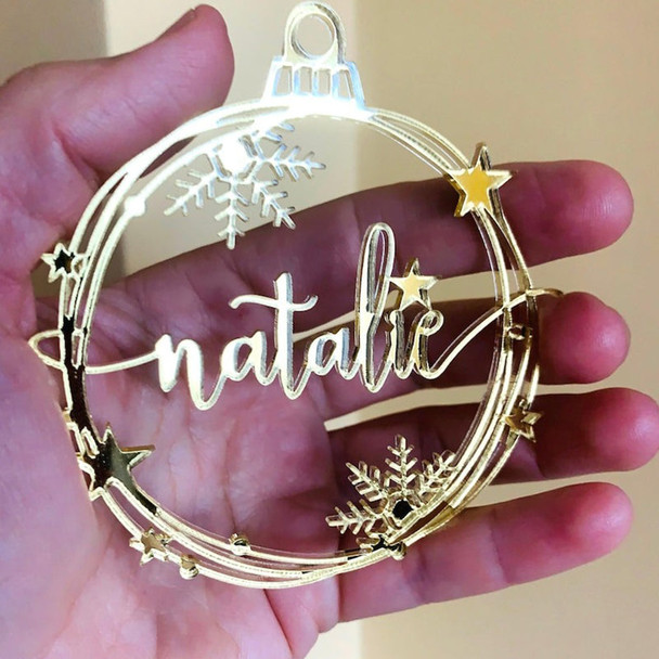 Personalized Christmas Tree Decorations, Name Tags