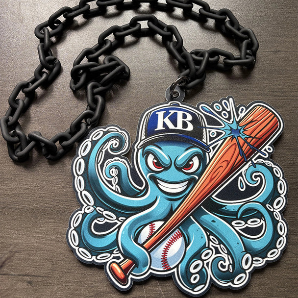 Customizable Medallion Champ Chain Trophy w/ 30in adjustable Bling chain