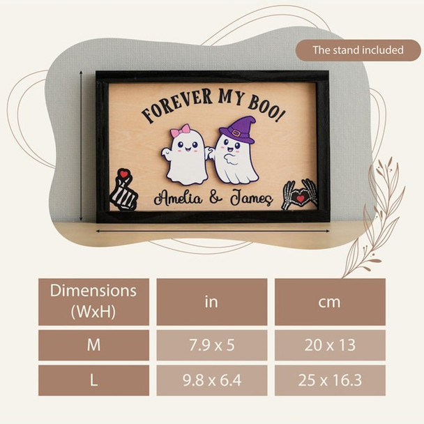 PERSONALIZED Forever My Boo sign, Halloween Decor, Cottagecore decor