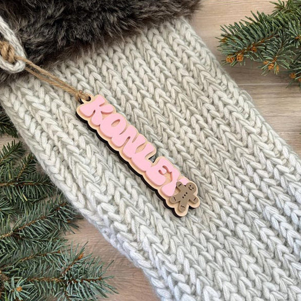 Christmas Stocking Tag for Kids, Personalized Christmas Gift Tag