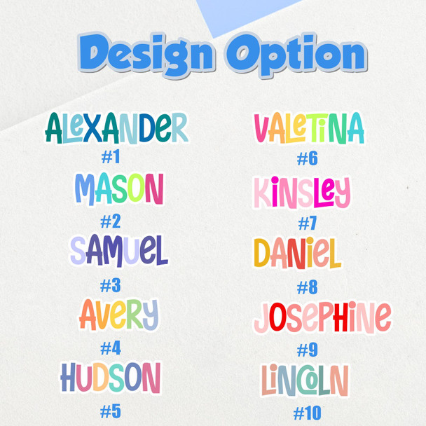 Custom Name Stickers | Waterproof Vinyl Decals for Laptop Water Bottle