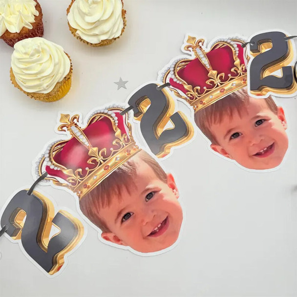 Custom Face Birthday Banner, Personalized Party Decor