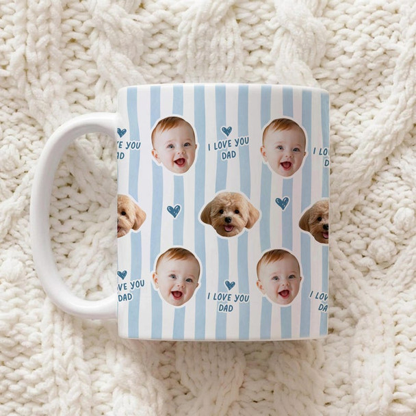 Custom Baby Photo Retro Mug, Best Dad Ever Personalized Father's Day Gift