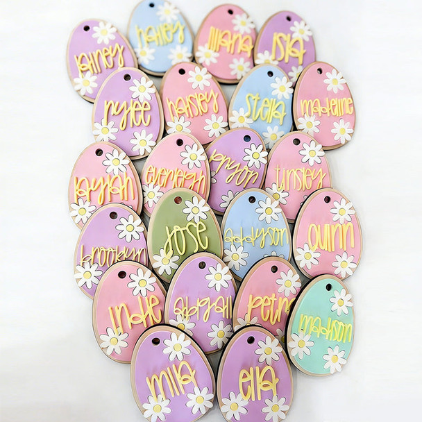 Daisy Easter Egg Tags, Easter Basket, Easter for Kids