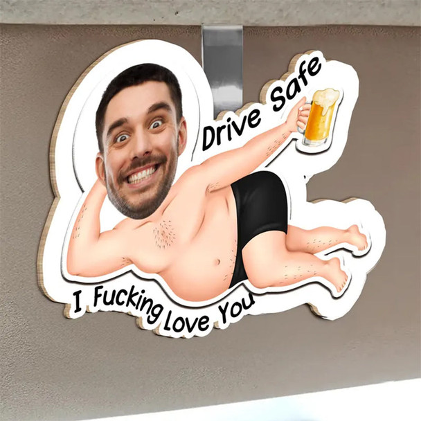 Personalized Photo  Car Visor Clip  Photo KeyChain