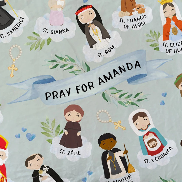 Holy Saints of Heaven Catholic Throw Blanket