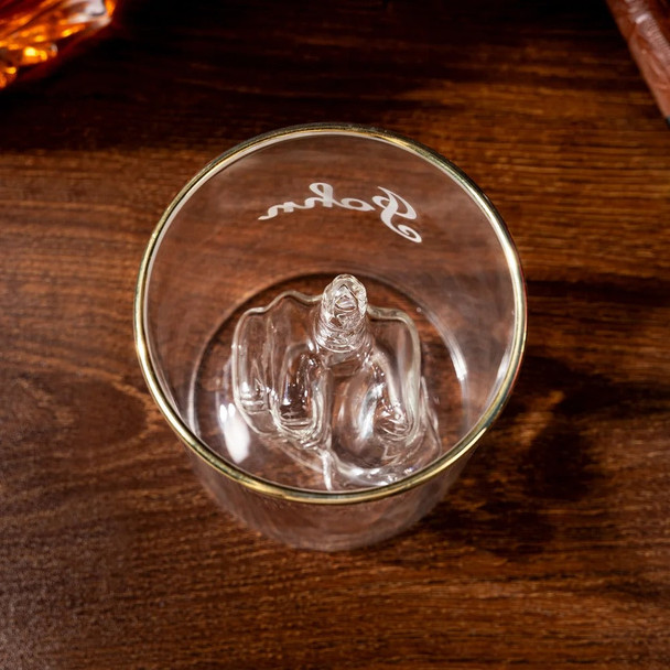 Personalized Funny Middle Finger Whiskey Glass