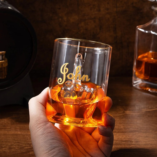 Personalized Funny Middle Finger Whiskey Glass