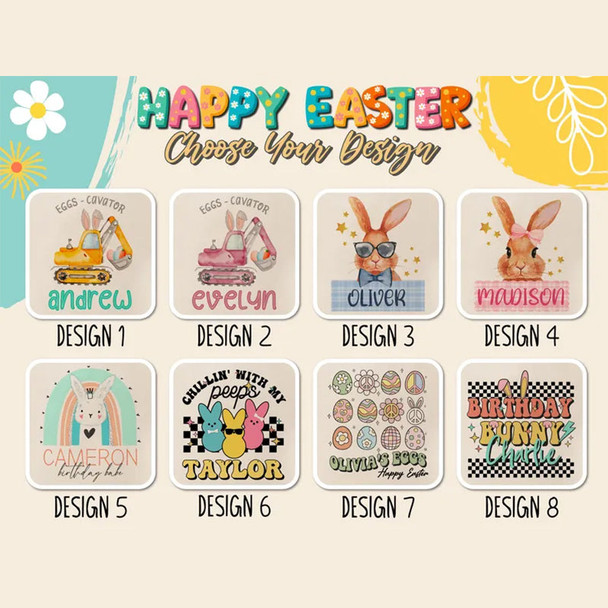 Easter Bunny Gift Bag for Kids, Custom Easter Egg Hunt Bag