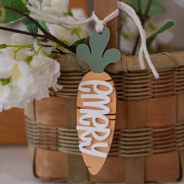 Easter Basket Tag Carrot Tag Basket Tag Personalized Easter Basket Tag