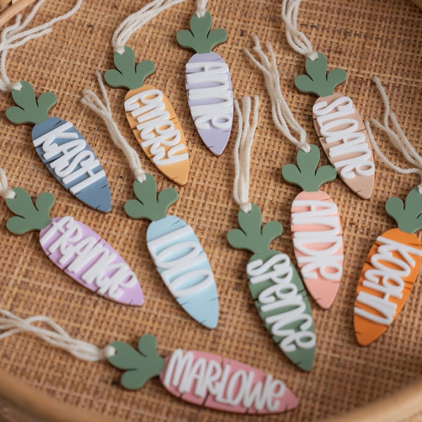 Easter Basket Tag Carrot Tag Basket Tag Personalized Easter Basket Tag