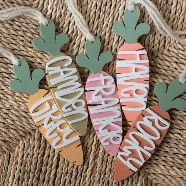 Easter Basket Tag Carrot Tag Basket Tag Personalized Easter Basket Tag