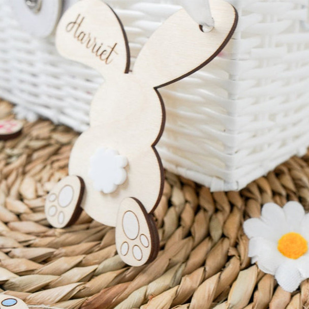 Personalised Easter Bunny Basket Gift Tag Name Tag