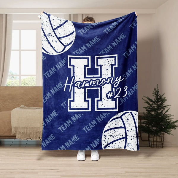 Personalized Volleyball Blanket, Volleyball Team