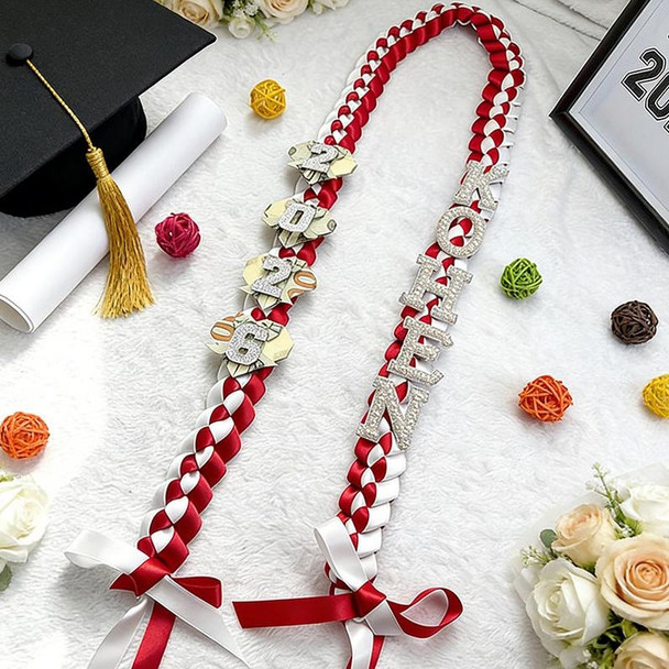 Custom Name Graduation Lei, Decorative paper Style Origami Heart Year