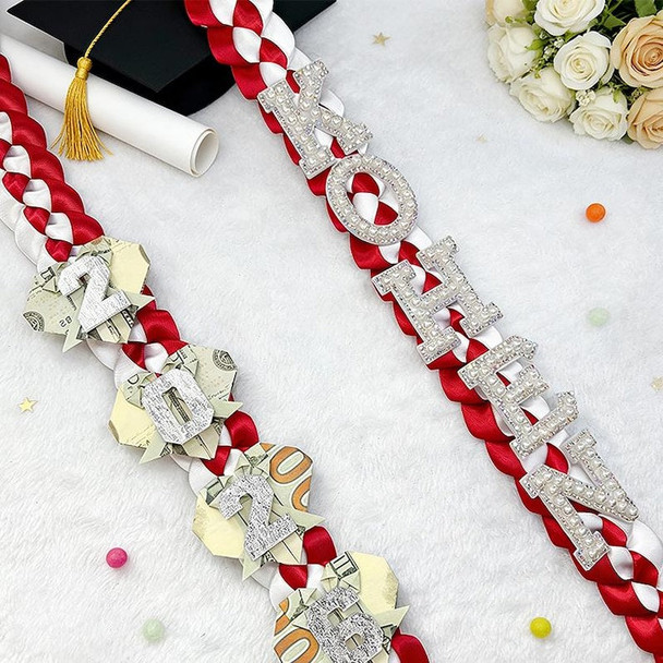 Custom Name Graduation Lei, Decorative paper Style Origami Heart Year