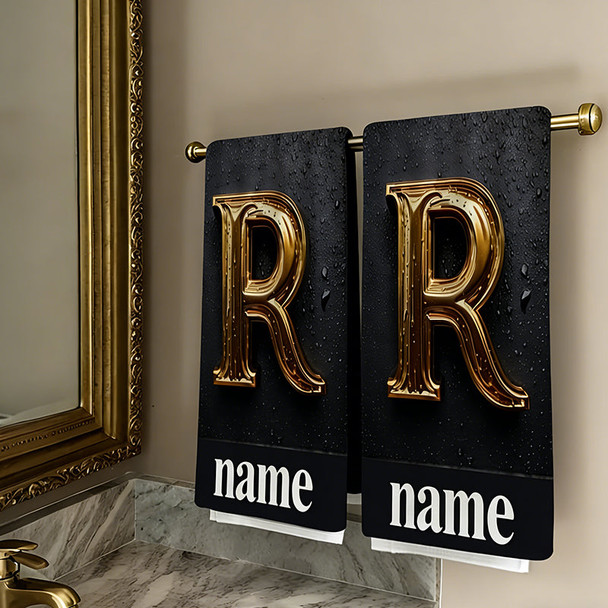 2pcs Customizable Text Towel, Name Custom Towel